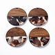 Transparent Resin & Walnut Wood Pendants(RESI-T035-35E)-1