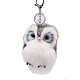 Imitation Rabbit Fur Owl Pendant Keychain(ANIM-PW0003-053E)-1