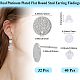 32Pcs Hammered Brass Stud Earring Findings(KK-BBC0023-13)-2