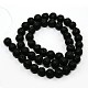 Synthetic Lava Rock Round Bead Strands(G-N0042-8mm-01)-2