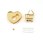 Alloy Bag Hanger for Purse Making Supplies, with Iron Shim Screw, Bag Repalcement Accessories, Heart, Light Gold, 3x3.45x0.7cm(DIY-WH0325-13LG)