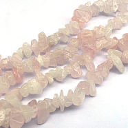 Natural Rose Quartz Beads Strands, Nuggets, 5~8mm, Hole: 1mm, 31.50 inch(80cm)(G-E332-83)