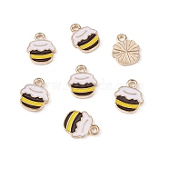 Zinc Alloy Enamel Charms, Honey Jar, Light Gold, Colorful, 12.5x10x1.5mm, Hole: 1.8mm(FIND-TAC0010-23)