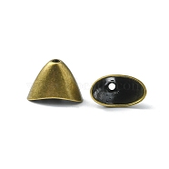 Tibetan Style Alloy Triangle Apetalous Bead Cones, For Tassels Pendant,  Cadmium Free & Nickel Free & Lead Free, Antique Bronze, 14x20x12mm, Hole: 2mm(TIBE-5212-AB-FF)