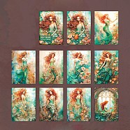 Ocean Theme Scrapbook Paper Pad Sets, for DIY Album Scrapbook, Greeting Card, Background Paper, Diary Decorative, Mermaid, 140x100x0.1mm, 10pcs/set(DIY-C082-01B)