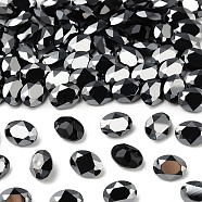 Preciosa&reg MAXIMA Crystal Fancy Stones, Czech Crystal, 435 12 601 Oval, Unfoiled, 23980 272 Hematite, 8x10mm(X-PRC-FF8-23980-272)