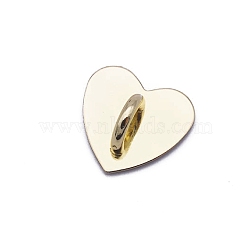 Zinc Alloy Cell Phone Heart Holder Stand, Finger Grip Ring Kickstand, Light Yellow, 2.4cm(MOBA-PW0001-38C-09)