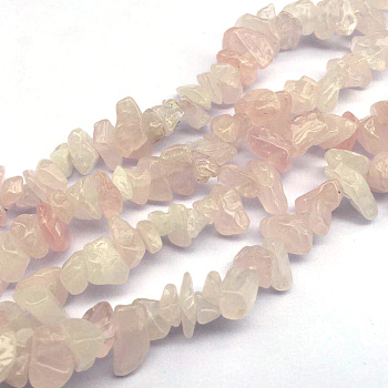 Natural Rose Quartz Beads Strands, Nuggets, 5~8mm, Hole: 1mm, 31.50 inch(80cm)