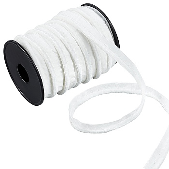 ARRICRAFT 20 Yards Nylon Rabbon, Garment Accessories, with 1Pc Plastic Spools, White, 3/8 inch(10mm)