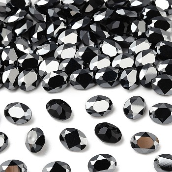 Preciosa&reg MAXIMA Crystal Fancy Stones, Czech Crystal, 435 12 601 Oval, Unfoiled, 23980 272 Hematite, 8x10mm