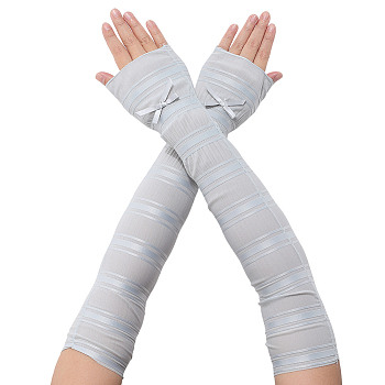 Nylon Lace Oversleeves for Women, Gray, 434x93x1mm