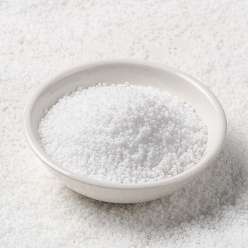 MIYUKI Round Rocailles Beads, Japanese Seed Beads, 15/0, (RR402F) Matte White, 1.5mm, Hole: 0.7mm, about 5555pcs/10g