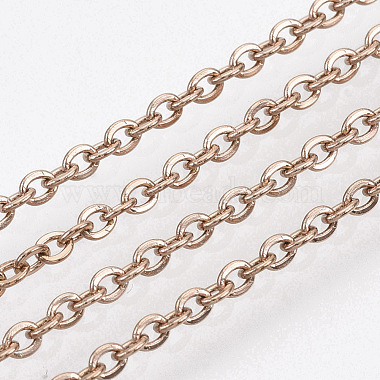 3.28 Feet 304 Stainless Steel Cable Chains(X-CHS-R002-0.5mm-RG)-2