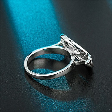 Beautiful Design Petal Alloy Rhinestone Rings(RJEW-AA00561-P-8)-4