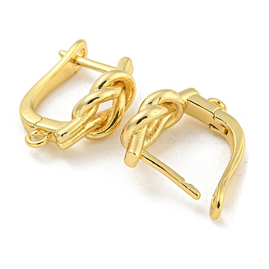 Rack Plating Brass Hoop Earring Findings(EJEW-C102-24G)-2