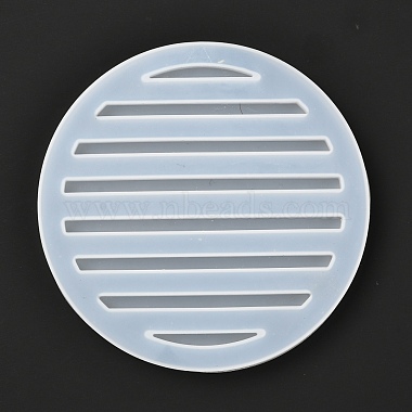 Flat Round Silicone Cup Mat Molds(DIY-I065-06)-3