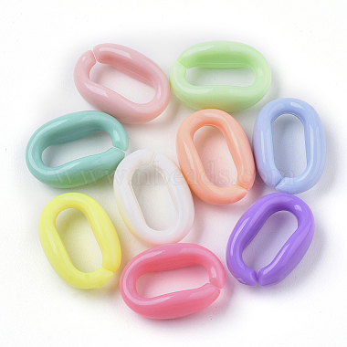 Mixed Color Oval Acrylic Quick Link Connectors