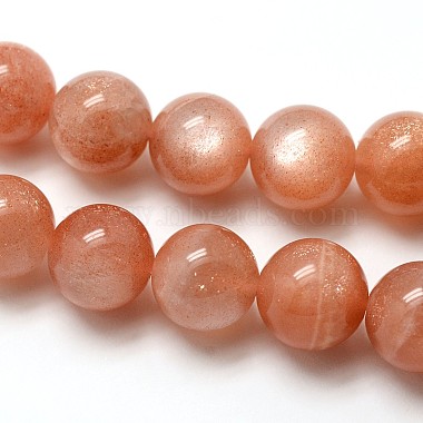 Grade AAA Natural Gemstone Sunstone Round Beads Strands(G-E251-34-6mm)-3