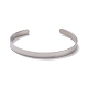 Bracelet manchette ouvert en acier inoxydable anti-ternissement 304(BJEW-G653-01P-02)-1