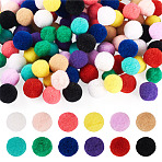120Pcs 12 Colors Polyester High-elastic Pom Pom Ball, for Hats Shoes Scarves Bag Charms Accessories, Mixed Color, 23~25mm, 10pcs/color(DIY-TA0013-41)