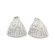 Non-Tarnish Triangle 304 Stainless Steel Ear Studs, Stud Earrings for Women, Stainless Steel Color, 21x20mm(EJEW-L290-017P)