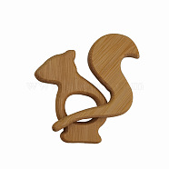 Wooden Animal Pattern Brooch Pins, Shawl Sweater Pins, Scarf Pins, Women's Gift Brooch, Squirrel, 3~13mm(PW-WG83324-09)