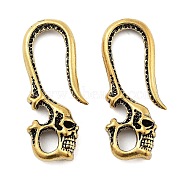 Retro Brass S Shaped Skull Hook Clasp for Car Keychain, Antique Bronze, 53.5x23.5x8.5mm(DJEW-Z008-02AB)