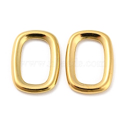 304 Stainless Steel Linking Rings, Rectangle, Real 18K Gold Plated, 14x10x1.5mm, Inner Diameter: 10x16mm(STAS-I202-09G)