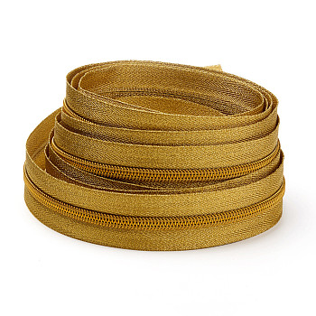 Garment Accessories, Nylon Closed-end Zipper, Gold, 30mm, 5yards/bundle