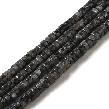 Natural Larvikite Beads Strands, Disc, Heishi Beads, 1.4~2.5x4~4.5mm, Hole: 0.8mm, about 167pcs/strand, 14.88''(37.8cm)