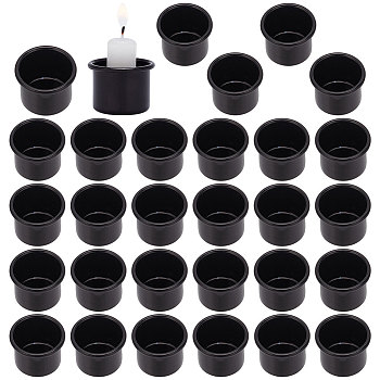 Aluminum Candle Cup, Jar Candle Making Accessories, Black, 2.65x1.9cm, Inner Diameter: 2.2cm