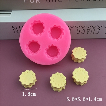 Cookies DIY Food Grade Silicone Fondant Molds, for Chocolate Candy Making, Round, 56x14mm, Inner Diameter: 18mm