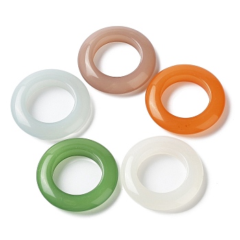 Acrylic Ling Rings, Imitation Jade, Ring, Mixed Color, 26x5mm, Hole: 16mm, about 385pcs/500g
