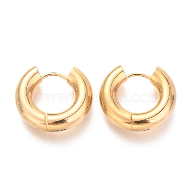 202 Stainless Steel Huggie Hoop Earrings(X-EJEW-O087-08C-G)-1