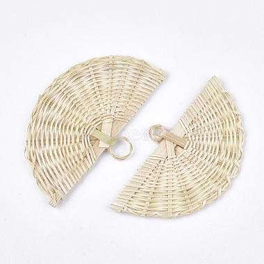 Handmade Reed Cane/Rattan Woven Pendants(WOVE-T006-110A)-3