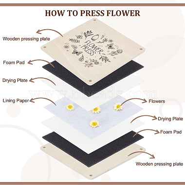 Quadratische Blumen-Pressesets(DIY-WH0453-31)-4