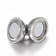304 Stainless Steel Magnetic Clasps with Loops(STAS-K006-8mm-04C)-4