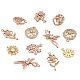 Cheriswelry 12Pcs 6 Style Brass Micro Pave Clear Cubic Zirconia Pendants(KK-CW0001-04)-2