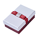 クラフトコットンいっぱい長方形の厚紙ジュエリーセットボックスとちょう結び(X-CBOX-N006-03)-3