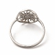 304 Stainless Steel Hollow Out Sun Finger Ring for Women(RJEW-K239-09P)-2