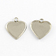 Heart Stainless Steel Cabochon Settings Pendants(X-STAS-Q168-11)-1