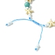 Turtle & Starfish & Round Synthetic Green Turquoise Braided Beaded Bracelets(BJEW-TA00363)-3