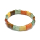 Natural Aventurine Rectangle Beaded Stretch Bracelet for Women(BJEW-E379-05A)-2