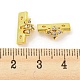 Rack Plating Brass Micro Pave Clear Cubic Zirconia Multi-strand Links(KK-F864-05G)-3