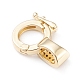 Brass Micro Pave Clear Cubic Zirconia Twister Clasps(X-ZIRC-L097-021G)-2