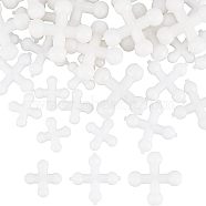 30Pcs 3 Style Plastic Doll Joints, Doll Making Accessories, White, 21~38x21~38x7~11mm, 10pcs/style(FIND-FG0001-77)