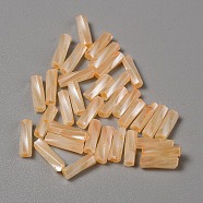 Opaque Colours Glass Twist Bugle Beads, Round Hole, Moccasin, 6~7x2mm, Hole: 0.9mm, 270pcs/bag(GLAA-WH0039-08I)