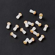 Opaque Glass Beads, Mushroom, Goldenrod, 8x4.5mm, Hole: 1mm, about 96~98pcs/bag(GLAA-G089-01I)