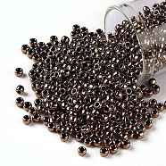 TOHO Round Seed Beads, Japanese Seed Beads, (221) Bronze, 8/0, 3mm, Hole: 1mm, about 222pcs/10g(X-SEED-TR08-0221)