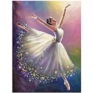 Ballet Dancer DIY Diamond Painting Kit, Including Resin Rhinestones Bag, Diamond Sticky Pen, Tray Plate and Glue Clay, Human, 400x300mm(PW-WG87298-01)